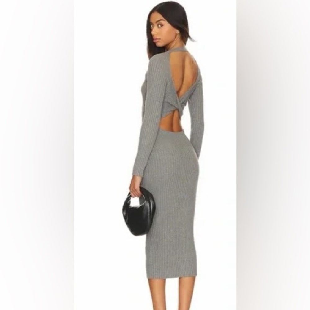Bardot - Vigo Midi Dress in  Grey XS New Without Tags